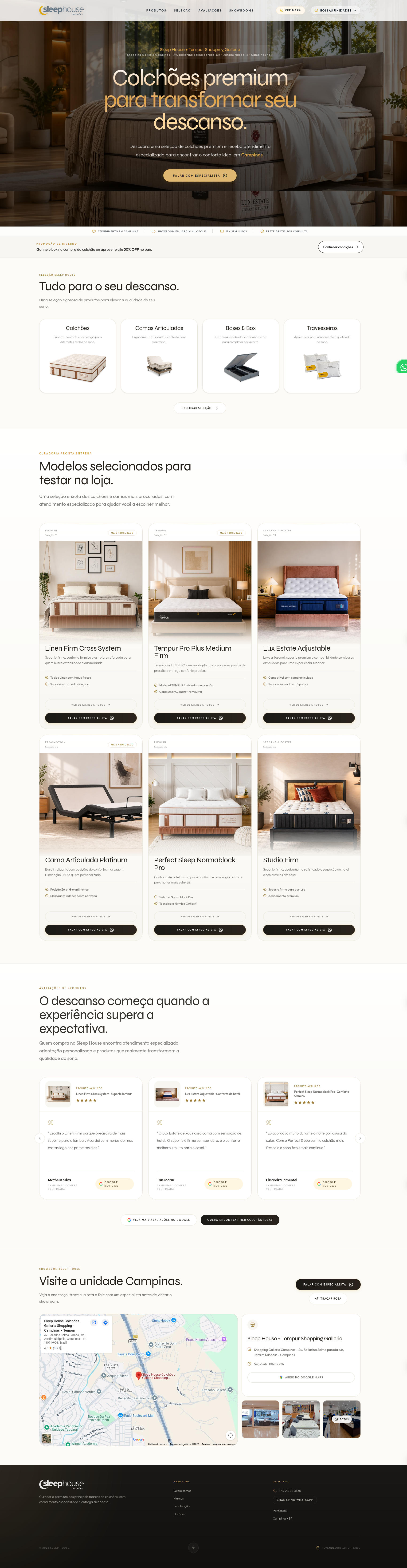 Interface do projeto Sleep House
