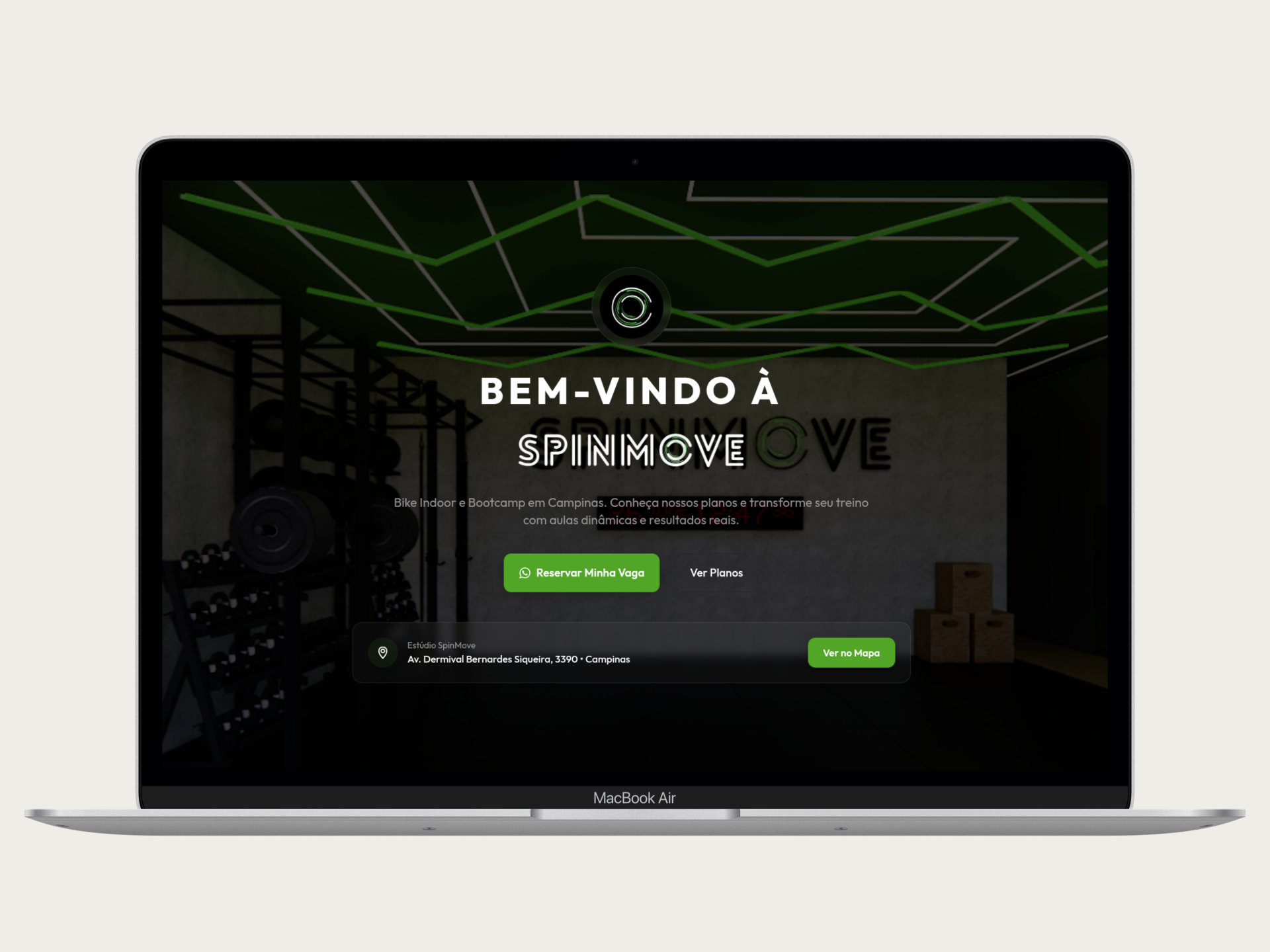 Interface do projeto Spin Move Campinas